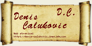 Denis Čaluković vizit kartica